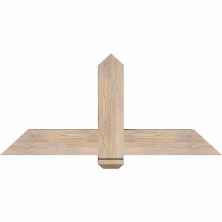 Ekena Millwork Eugene Smooth Timber Gable Bracket, Douglas Fir, 48"W x 22"H x 5 1/2"D x 5 1/2"F, 11/12 Pitch GBW048X22X0606EUG00SDF